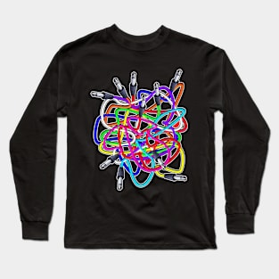 Phono Plug Rainbow Snakes Long Sleeve T-Shirt